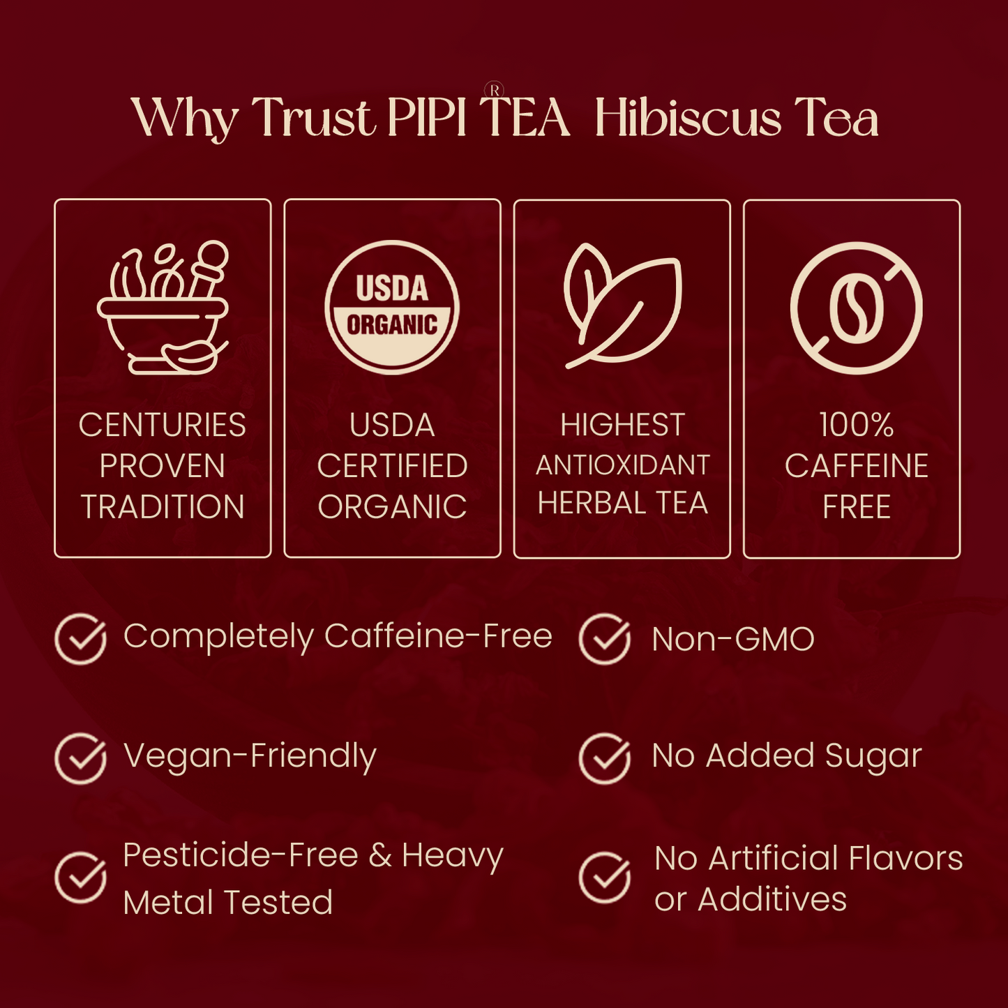 Sachets de thé à l'hibiscus