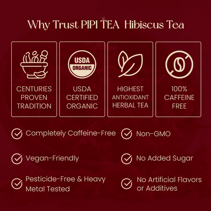 Sachets de thé à l'hibiscus